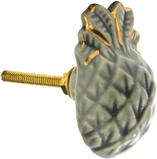 Pineapple Ceramic Knob (Set Of 6) - Perilla Home