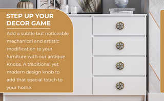 Eva Brass Knobs | Mother of Pearl (Set of 6)