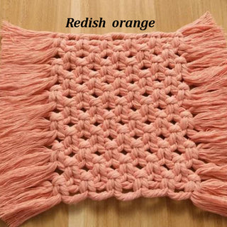 Macrame Handmade Rectangle Coasters  ( Set of 6)