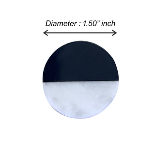 Black and white Luna  Marble Knobs ( set of 6)