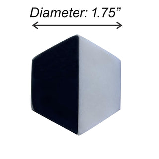 Black and white Hexagon  Marble Knobs ( set of 6)