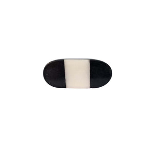 Black and white oval marble ( set of 6 )