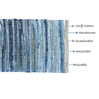Perilla home Handmade Denim chindi Rug  (24 x 36 inch)
