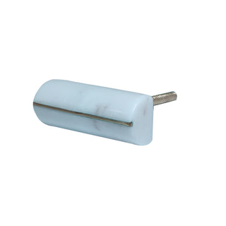 Ellipse White marble knob (set of 6)