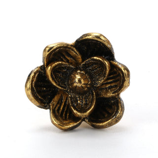 Set of 6 Gold Flower knob - Perilla Home