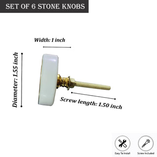 Luna marble knob ( set of 6)