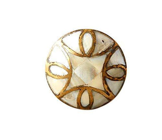 Silver Print Brass Knobs | Mother Of Pearl (Set of 6)
