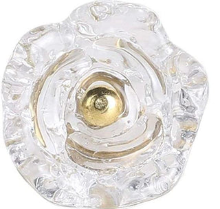 Transparent Rose Glass Knobs (Set of 6)