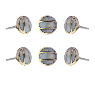 Marseille Brass Knobs | Mother of Pearl (Set of 6)