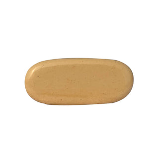 Yellow oval marble knob ( set of 6 )
