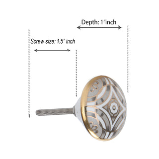 Aster Black Ceramic Knobs ( Set of 6 )