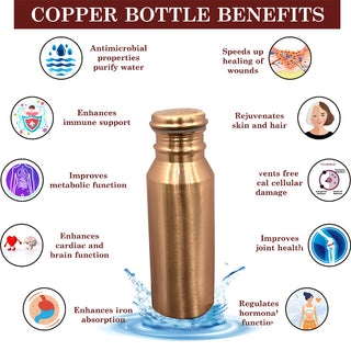 Copper Water Bottle 11.84 Oz (Baby Plain)
