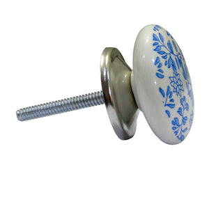 Blue Shabby Ceramic knob - Perilla Home