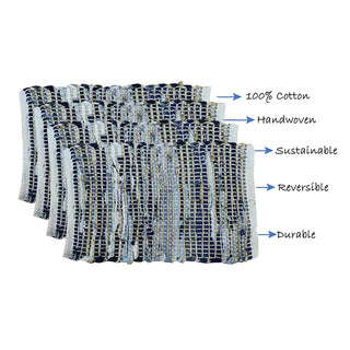 Perilla home Charcoal grey chindi Placemat  (set of 4)