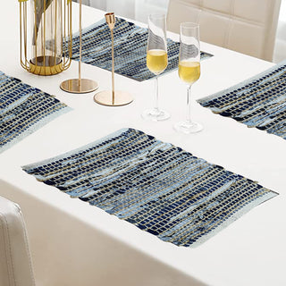 Perilla home Charcoal grey chindi Placemat  (set of 4)