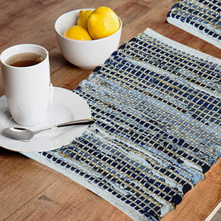 Perilla home Charcoal grey chindi Placemat  (set of 4)