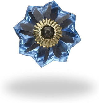 Lavender Blue Melon Glass Knobs ( Antique ) (Set of 6)