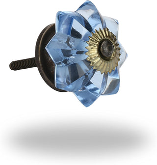 Lavender Blue Melon Glass Knobs ( Antique ) (Set of 6)