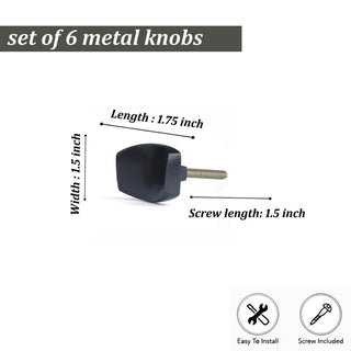 Black Constantine Metal Knobs (Set of 6)