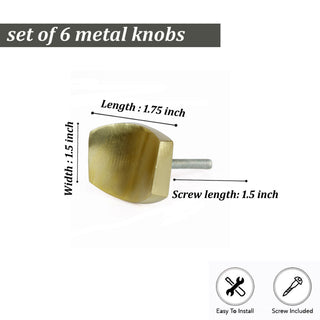 Golden Constantine Metal Knobs (Set of 6)