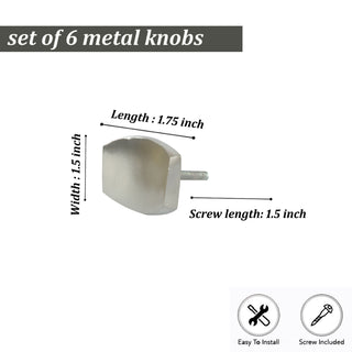 Silver Constantine Metal Knobs (Set of 6)
