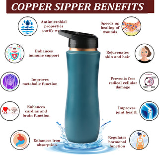 Copper Sipper Bottle (Green)