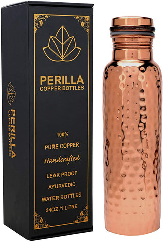 Hammered Copper Water Bottle – 1L