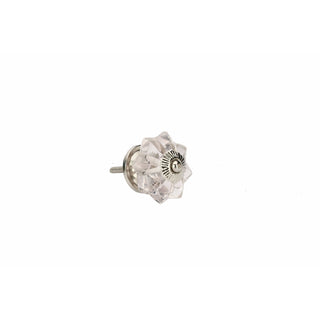 Clear Melon Glass Knob Chrome Finish - Perilla Home