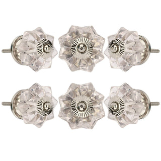 Clear Melon Glass Knob Chrome Finish - Perilla Home