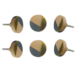 Wooden Artistic Knob Set Of 6 - Perilla Home