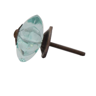 Light Blue Melon Glass Knobs (Set of 6)