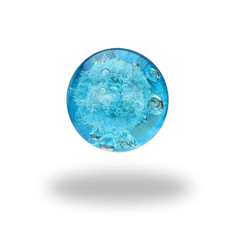 Turquoise Glass Bubble Knobs (Set of 6)