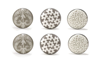 Flower Design Ceramic Knobs - Perilla Home