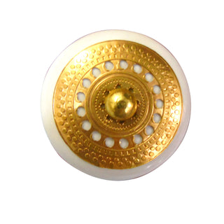 Golden Round Ceramic drawer Knob 