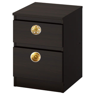 Golden Round Ceramic drawer Knob 