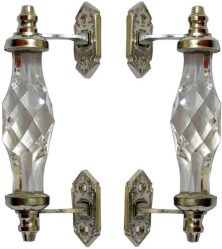 Glass Chrome Finish Victorian Handle ( 6" inch )
