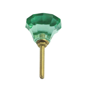 Mint Cut Glass Knobs (Set of 6)