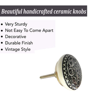 Mix Design Printed Ceramic Knobs ( Set of 8 )