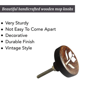 Tulip Flower Wooden Knobs | Mother of Pearl (Set of 6)