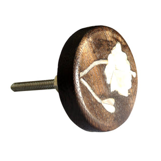 Lily Flower Wooden Knobs | Mother Of Pearl (Set of 6)