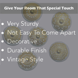 Golden Round Ceramic drawer Knob features