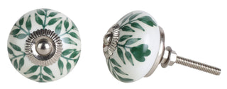 Ceramic Garden Green Drawer Knob (Set Of 12)