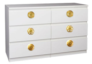 Golden Round Ceramic drawer Knob 