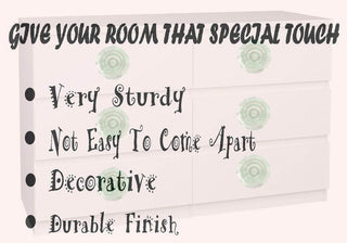 Mint Cut Glass Knobs (Set of 6)