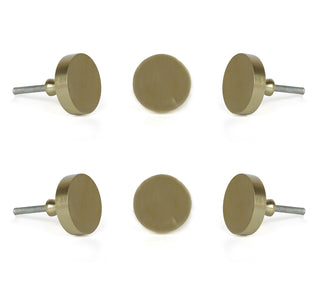 Golden Jena Big Metal Knobs (Set of 6)