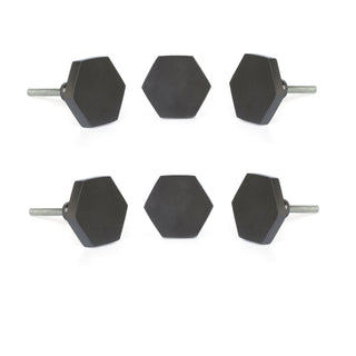 Black Lucca Metal Knobs (Set of 6)