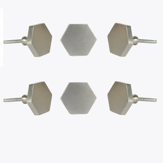Silver Lucca Metal Knobs (Set of 6)