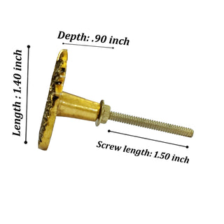 Gold Pineapple Brass Knobs (Set of 6)
