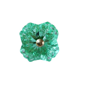 Glass Belle Knobs ( mint) Set of 6