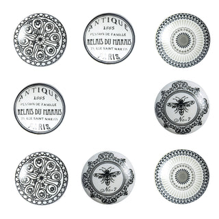 Mix Design Printed Ceramic Knobs ( Set of 8 )